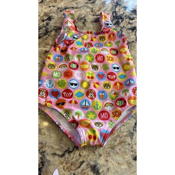 Moschino Pink Bear Pop Bathing Suit Size 3 - Picture 4 of 8